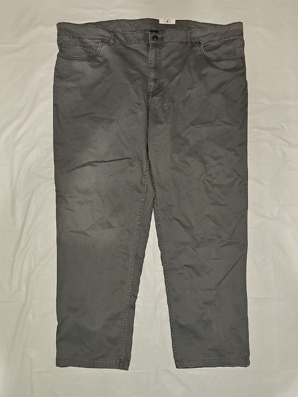 George Men's 44 x 30 Gray Straight Leg Khaki Pants New